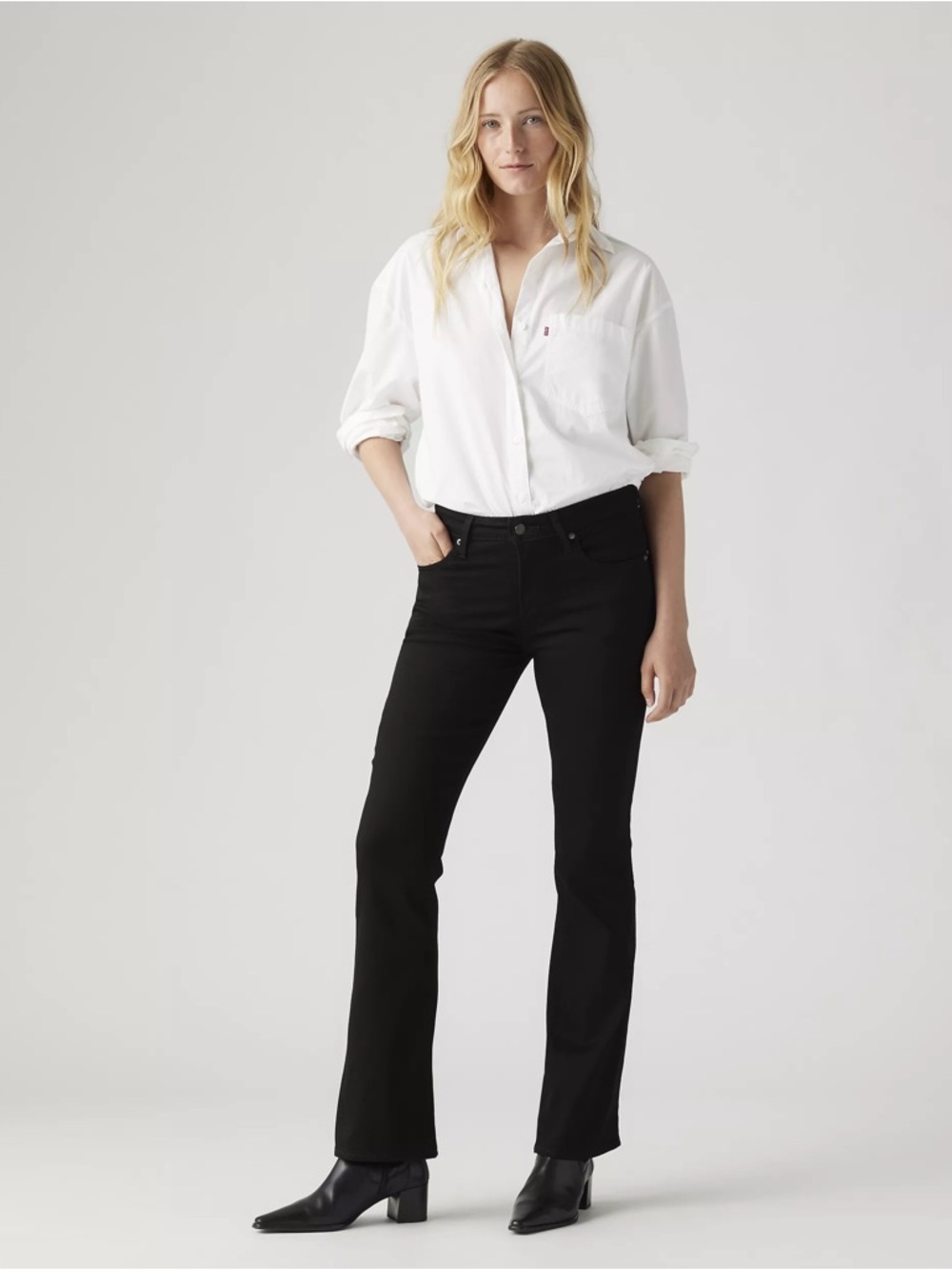 🌼LEVI’S🌼 725 Black High Rise Bootcut Jeans, Size 31 - Picture 2 of 14